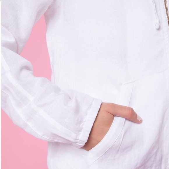 Juicy Couture Washed Linen Hooded Jacket - Picture 10 of 11